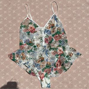 SOLD 90s Vintage Victoria's Secret Gold Label Multi-Color Bodysuit. Size Smal…